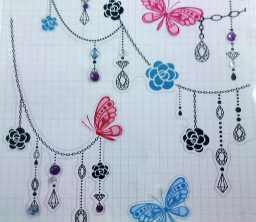 Imagem 2 de 3 de Kit Skin Adesivo Tablet Notebook Pingente Borboleta E Strass