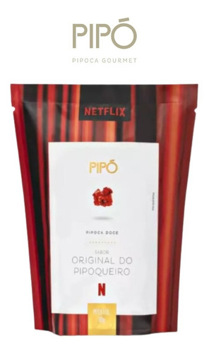 Pipoca Doce Gourmet Pipó Original Do Pipoqueiro 80g Sabor Baunilha