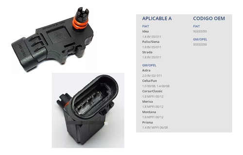 Sensor Map Fiat Idea Palio Siena Strada - 1.8 8v