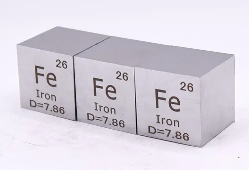 Cubo De Elemento Tabla Periodica 1 Hierro Para Enseñanza