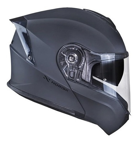 Capacete Para Moto Norisk Escamoteável Motion Monocolor Cor Titanium Tamanho do capacete 59/60 (L)