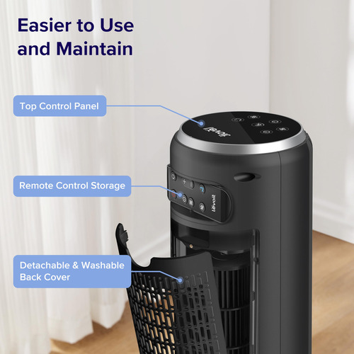 Ventilador Tipo Torre Levoit Classic, 36 Pulgadas, Sin Aspas