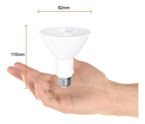 Imagen 4 de 4 de Bombillo Led Tipo Par30 10w Dimerizable, Luz Cálida, Basee27