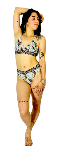 Malla Bikini Dama Estampado Animal Print Bianca Mare 12011a