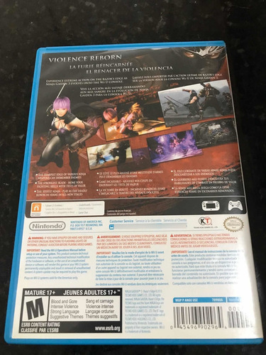 Jogo Wii U Ninja Gaiden 3 Original Mídia Física (Usado)