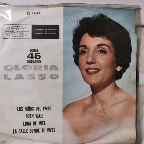 Disco 45 Rpm: Gloria Lasso- Luna De Miel, Buen Viaje