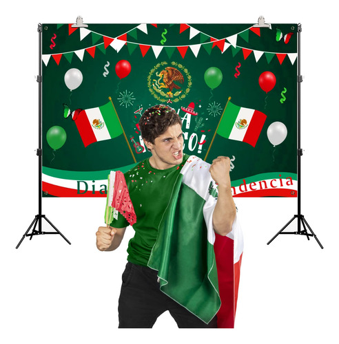 Telon De Fondo Fiesta Dia De La Independencia De Mexico Bandera Mexico Verde, Blanco, Rojo