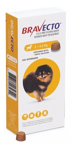 Antipulgas Masticable Bravecto Perros 2 A 4.5 Kg