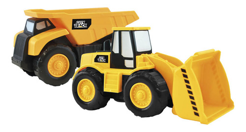 City Track Set De Topadora Y Volcador Con Sonido Color Amarillo