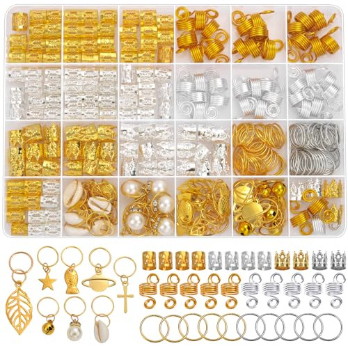 280 Pcs Loc Joyería Para Candados De Pelo, Oro Y 541nq