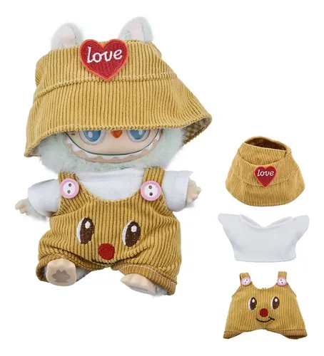 Set De 6 Prendas Para Muñecas De 17 Cm – Ropa De Felpa Estilo Vacaciones Con Camisa, Chaleco, Pantalón, Panda, Gafas Y Zapatillas