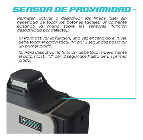 Nivel Láser 16 Líneas 4d Sensor Proximidad + Trípode Saiyan