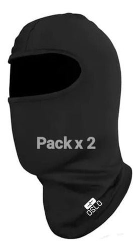 Mascara Balaclava Oslo Pack X 2 Pasamontaña Frizado Termico Negro