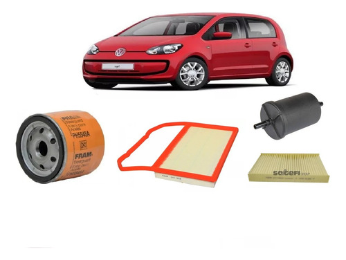 Kit 4 Filtros  Fram Volkswagen Up / Cross 1.0 12v 