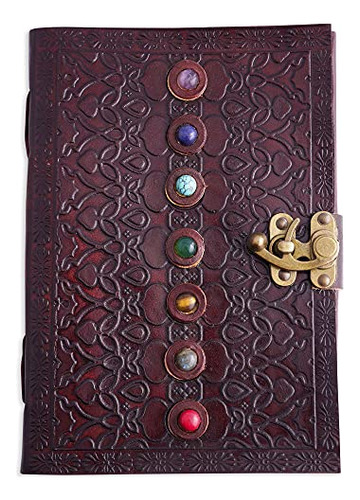 Chakra Gem Stone Journal With Cotton Giftbag, By