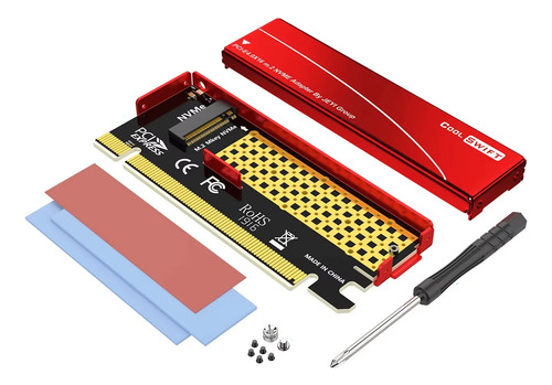Adaptador M.2 Nvme A Pcie 4.0 X16 Disipador Aluminio
