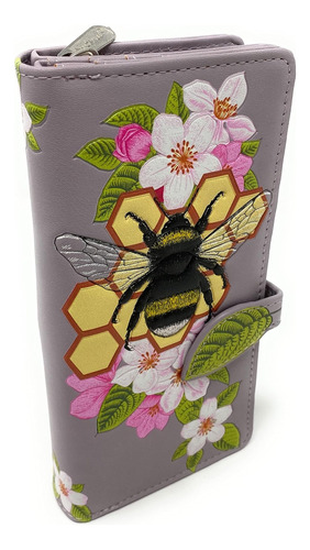 Shag Wear Bumble Bee Tattoo Cartera Grande Para Mujer Lavand