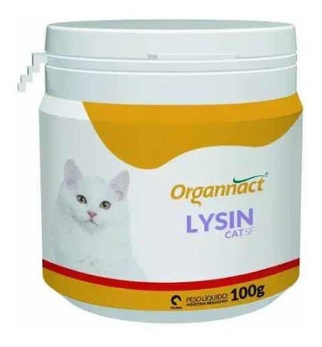 Suplemento Alimentar Organnact Cat Lysin  - 100 G