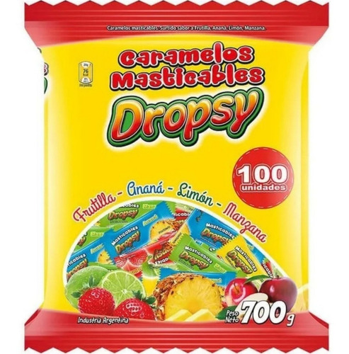 Caramelo Masticable Frutal Dropsy X 700g - Cotillón Waf