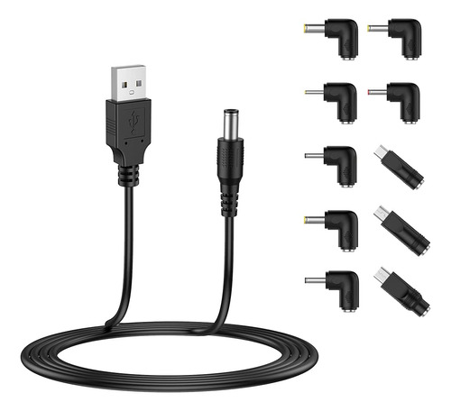 Liansum Cable De Alimentacion Usb A Cc De 5 V, Cable De Carg