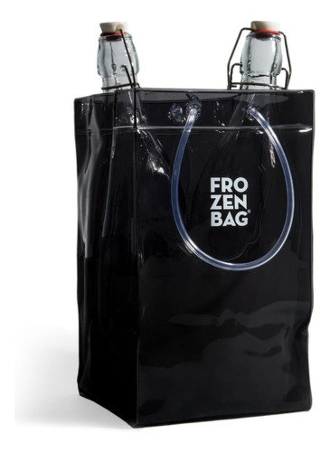 Hielera Frapera Frozen Bag Xl Black Para 2 Botellas