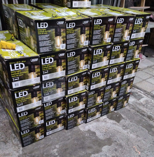 Imagen 4 de 4 de Serie 24 Focos Led Luces Vintage Para Exterior 14.6 Mtrs