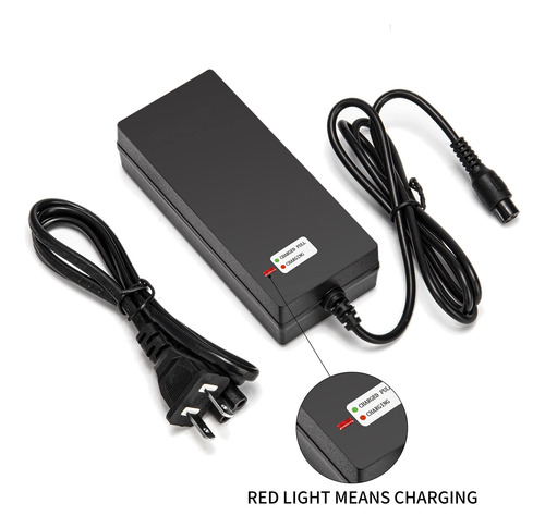 Evaplus Cargador Powerfast De 42 V, Conector En Línea De 3 C