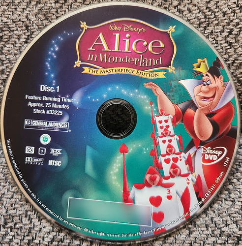 Dvd Film Alicia En El País De Las Maravillas - Solo Disco