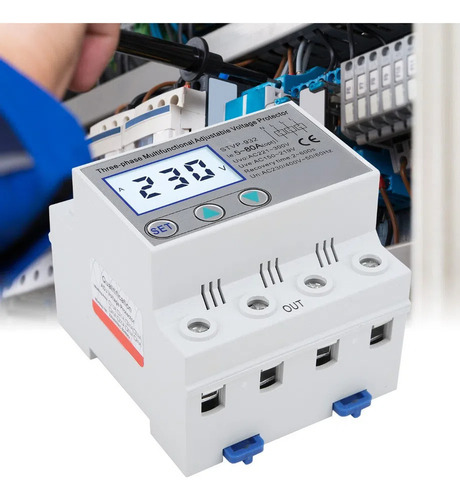 Protector Voltaje Lcd Trifásico 230v 400vac 40-80a