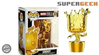 Figura De Acción Groot Ms10 - Gold Chrome 33514 De Funko Pop!