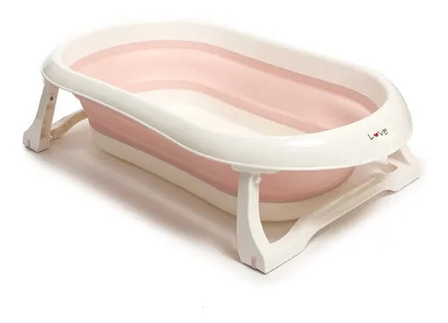 Bañera Para Bebe Love B321 Rosa Plegable Flexible Y Compacta