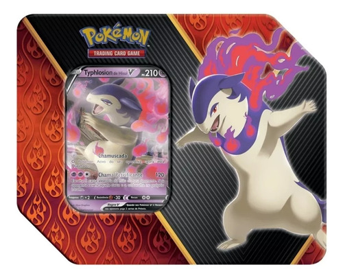 Lata Pokémon Poderes Divergente Typhlosion Hisui V - Copag