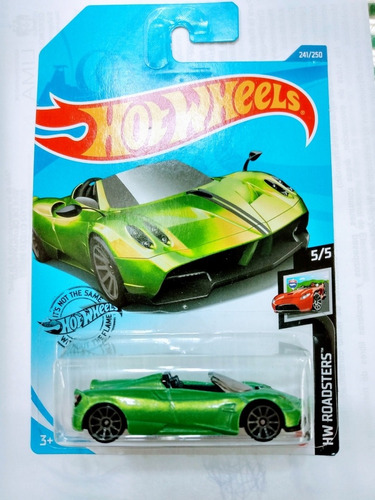 Carrito Hot Wheels Pagani Huayra Roadster 2017 Escala 1:64