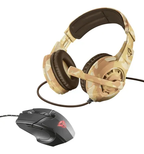 Combo Mouse Y Auricular Trust Pc Gamer Radius 4800 Dpi Usb