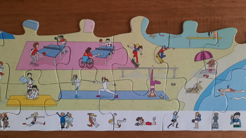 Imagen 4 de 10 de Rompecabezas Piso Puzzle Olimpiadas 70 Piezas Niños