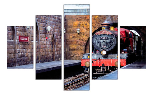 Set De 5 Cuadros Tren Hogwarts 114x185cm