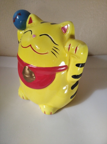 Figura Alcancía Gato Lucky Cat Feng Shui