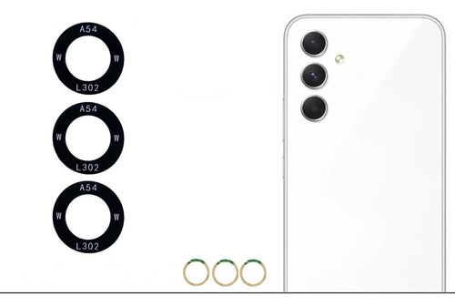 Vidrio Visor Cámara Trasera Lente Para Samsung A54 4g Set X3