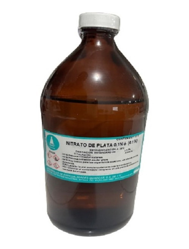 Nitrato De Plata 0.1 N 500 Ml