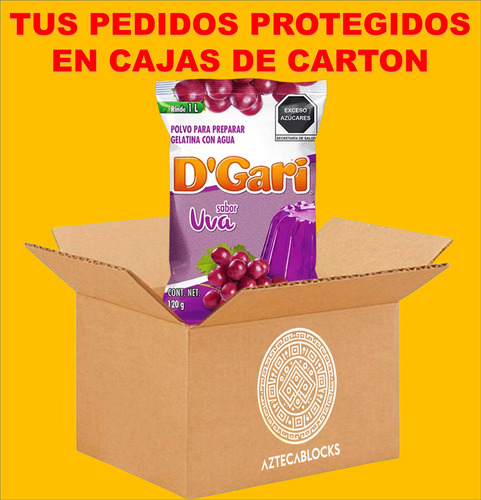 Dgari® 3 Gelatinas De Agua Sabor Uva Rinde Un Litro Wow