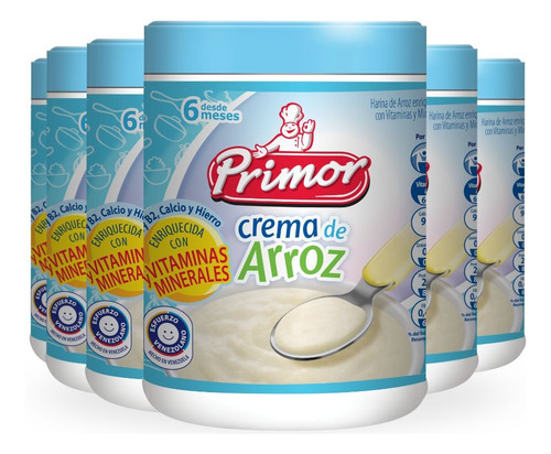 Crema De Arroz Primor 450gr Pack 6und