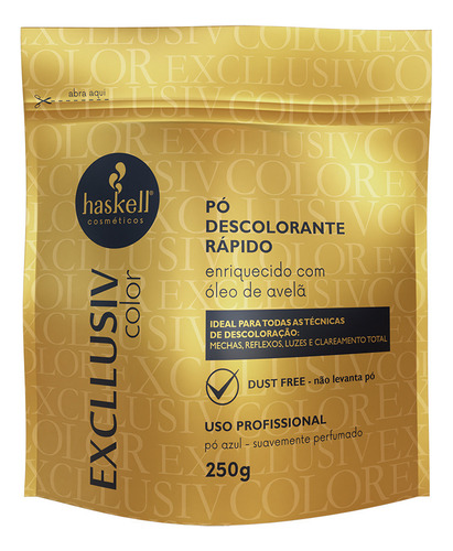  Pó Descolorante Rápido Excllusiv Color 250g Haskell Tom 9