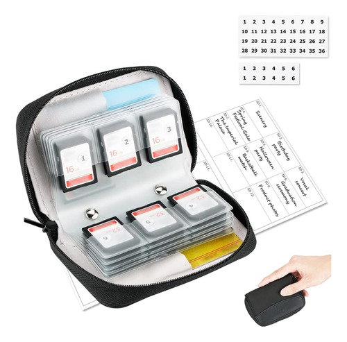 Case Bolso P/ Tarjetas Memoria 28 Ranuras 24 Sd + 4 Cf Organ