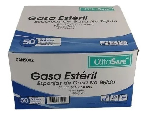 Gasa No Tejida Estéril 3x3 Alfa