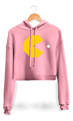 Hoodie Crop Top Pac-man