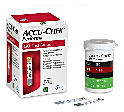 Tiras Reactivas Accuchek Performa X 50  + 100 Lancetas