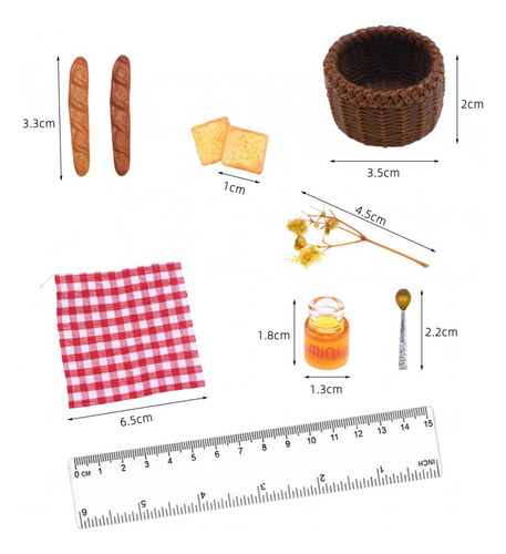 2 Accesorios Para Casa De Muñecas, Decoración, Comida En