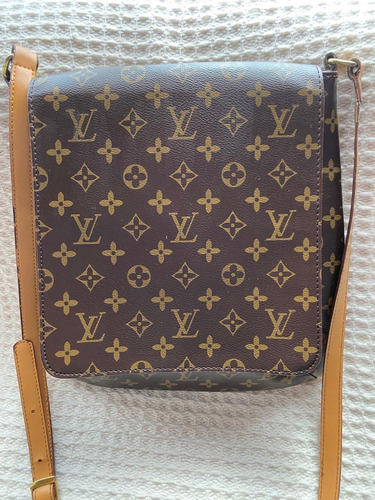 Bandolera Louis Vuitton Marrón Floreado Níquel (Usado)