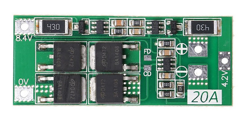 Bms 2s 7.2v-8.4v De 20a Circuito Protector Baterias Litio