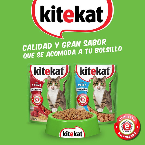 Imagen 3 de 8 de Kitekat Alimento Húmedo Gato Sabor Pescado Sobre 70 G
